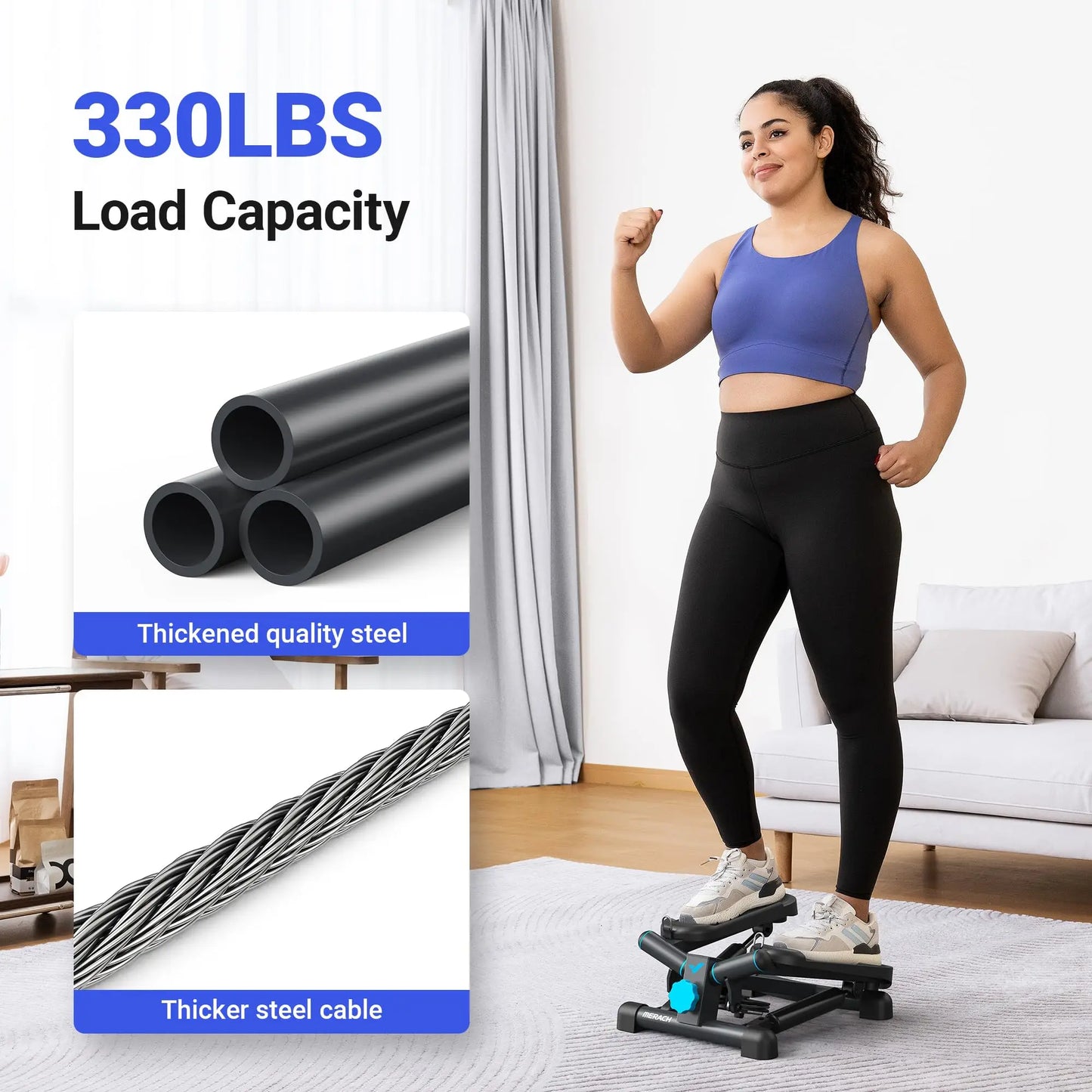 Twist Full Body Workout Stepper With Resistance Bands