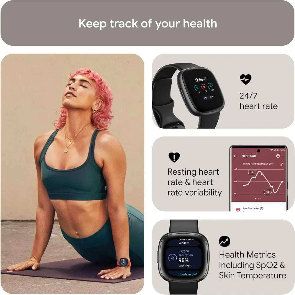 Smartwatch, GPS, 40+ Exercise Modes, Sleep Tracking, Heart Rate