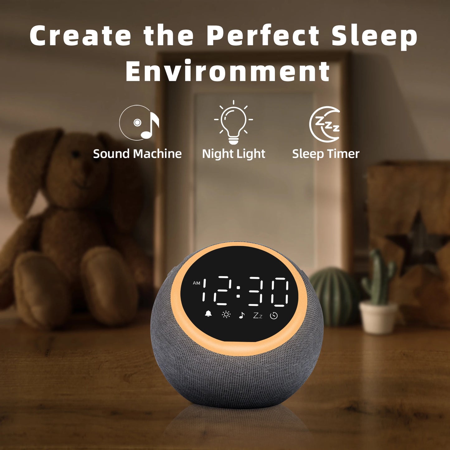 White Noise Sound Machine Alarm Clock