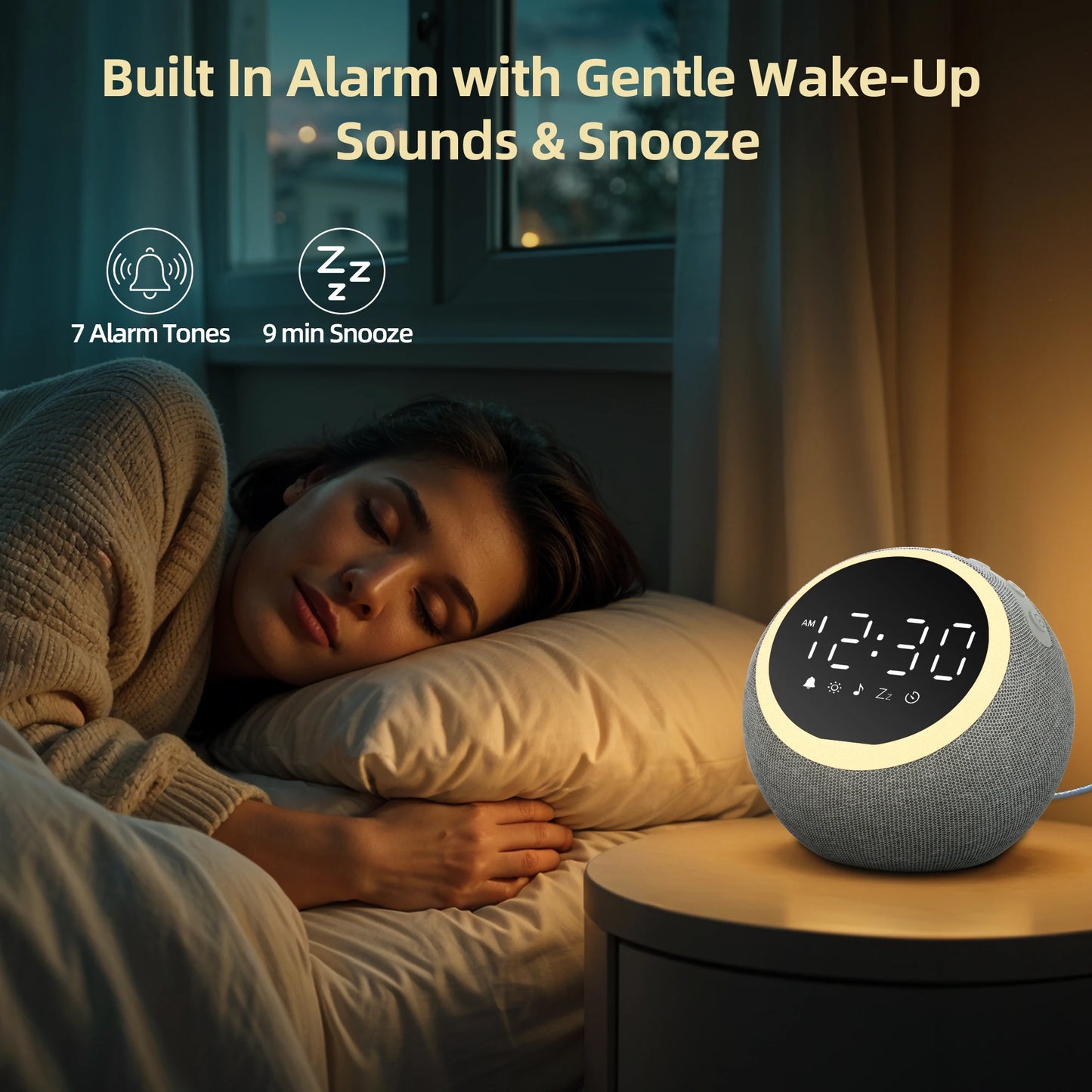 White Noise Sound Machine Alarm Clock