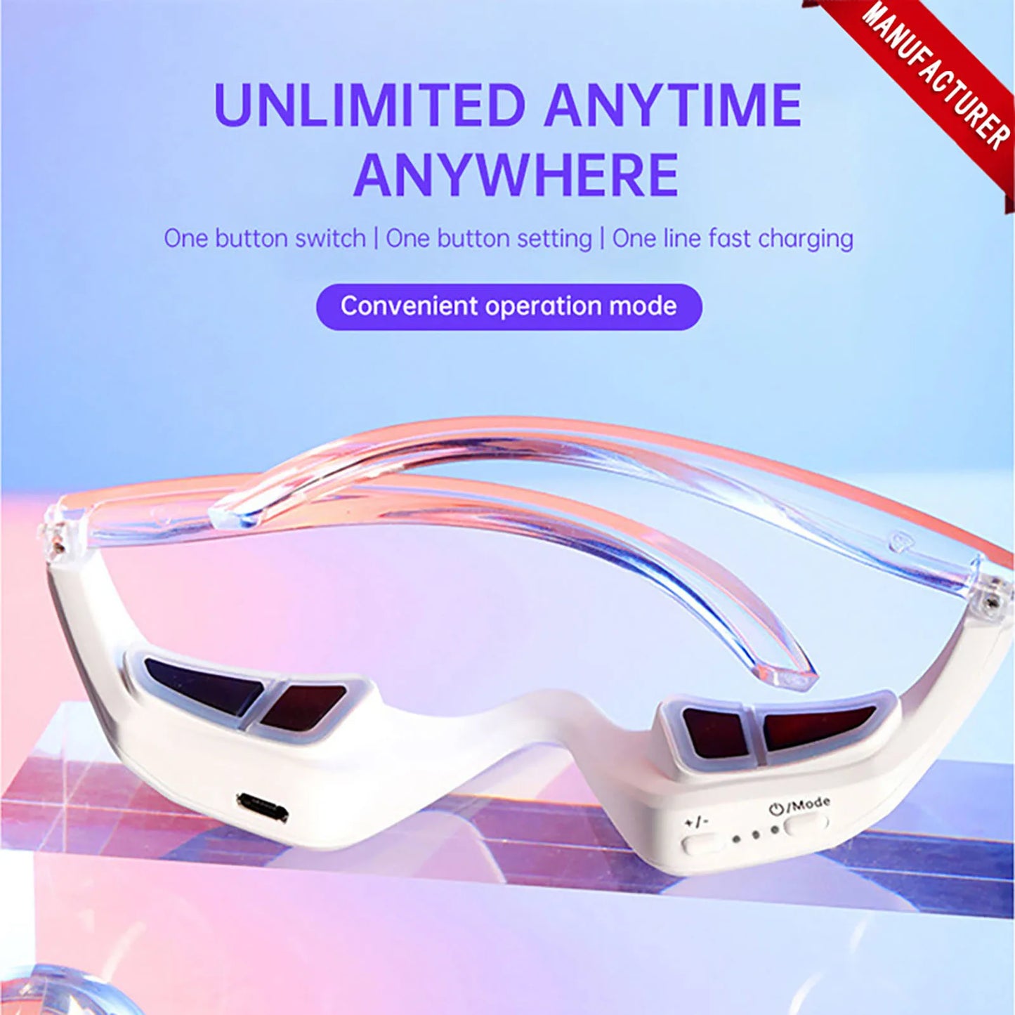 Eye Massager Red Light Therapy Device