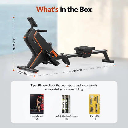 Magnetic Foldable Compact Rowing Machine Home Gym