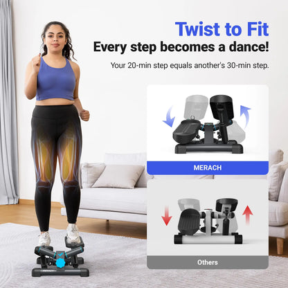 Twist Full Body Workout Stepper With Resistance Bands