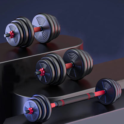 5-44 lbs Adjustable Dumbbell To Barbell Set, Anti-Slip Grip