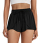 Women's Flowy Running Shorts Plain 2 IN 1 Drawstring Waist Shorts Gym Yoga Athletic Workout Tennis Sport Skorts Skirts Ladies