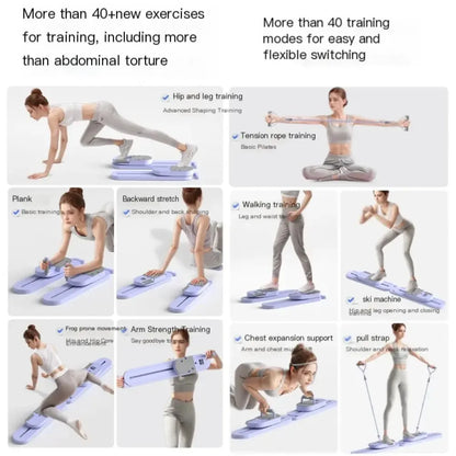 Split Pilates Balance Board, 40+ Exercise Movements