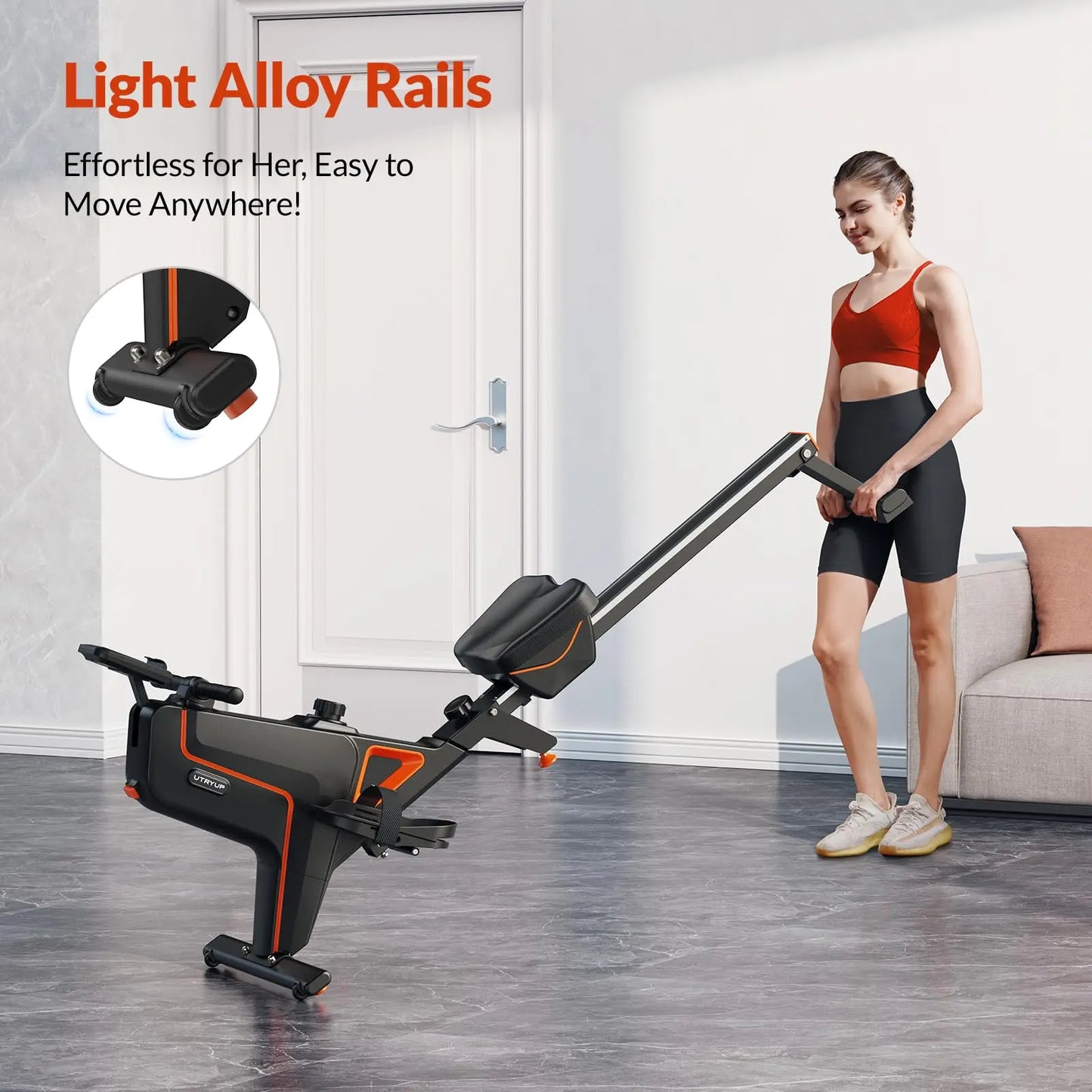 Magnetic Foldable Compact Rowing Machine Home Gym