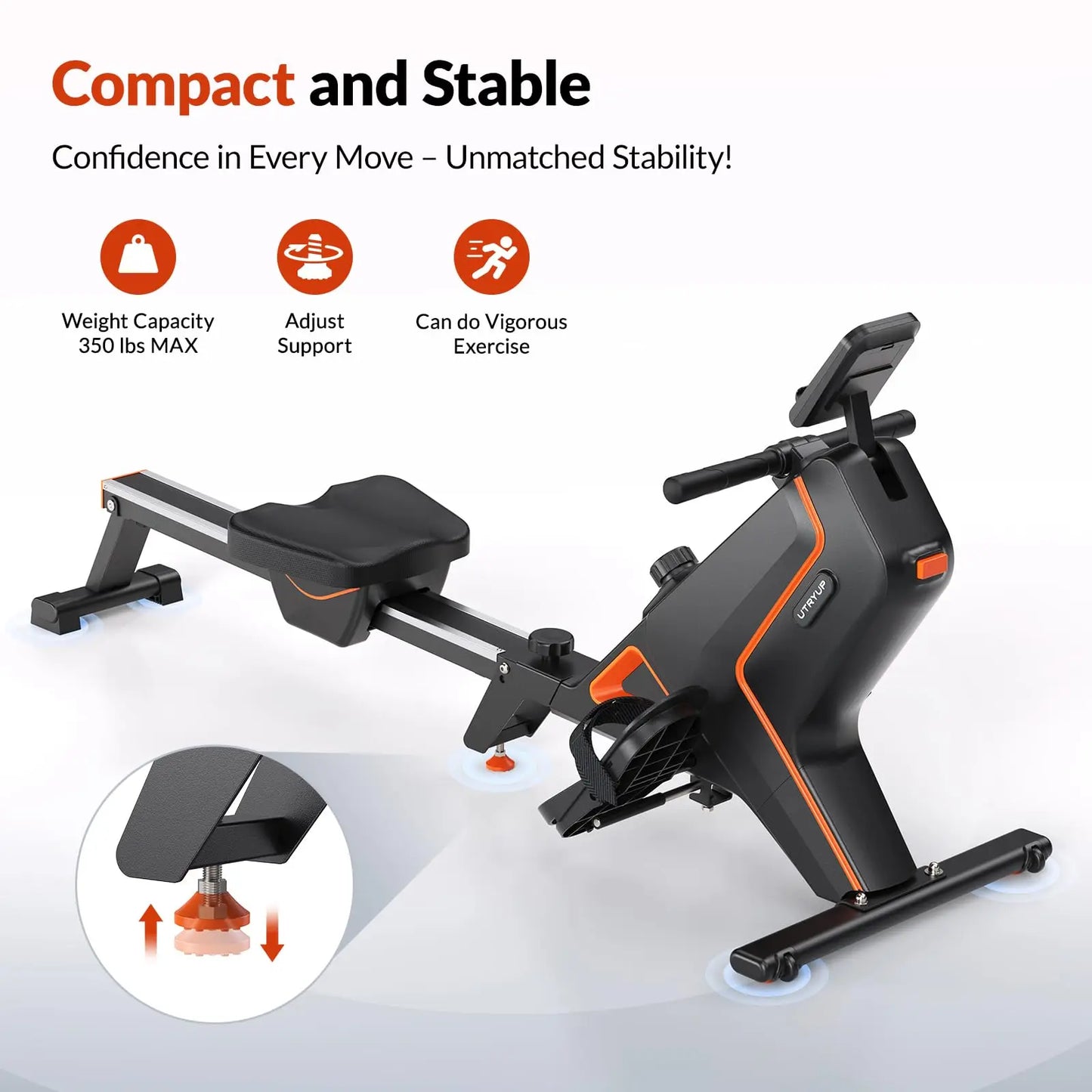 Magnetic Foldable Compact Rowing Machine Home Gym