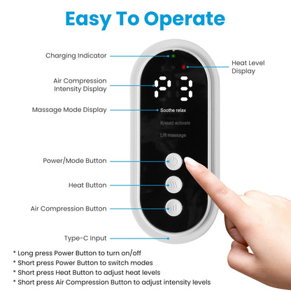 Smart Leg Calf Massage Device With Air Compression