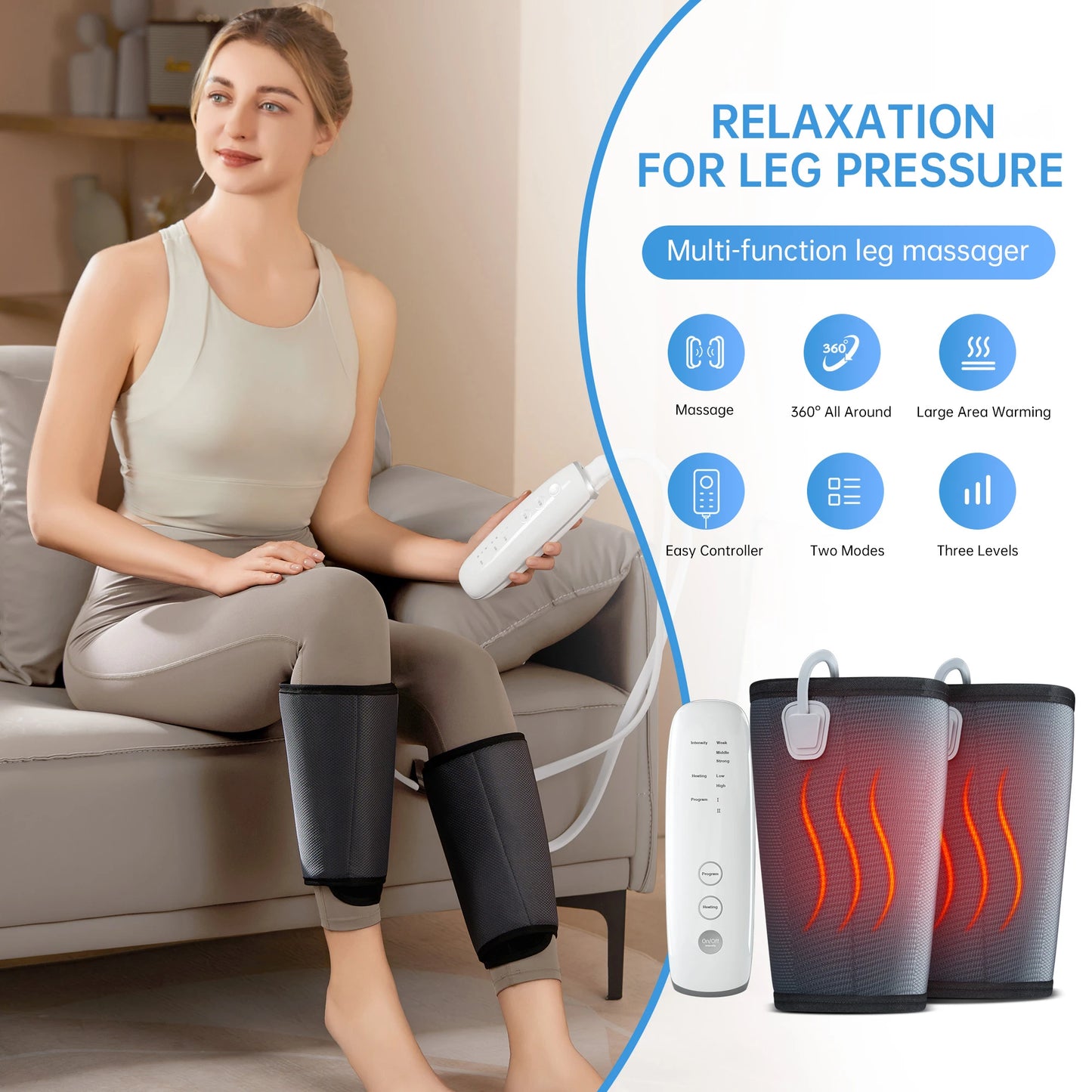 Leg Massager For Circulation Air Compression & Relaxation