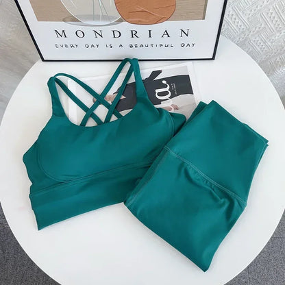 2 Piece Yoga Set Breathable Fitness Suit