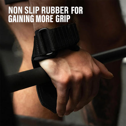 Weight Lifting Wrist Strap, Double Layer Leather Adjustable