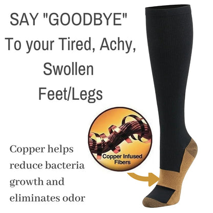 4 Pair Compression Stockings Men Women
