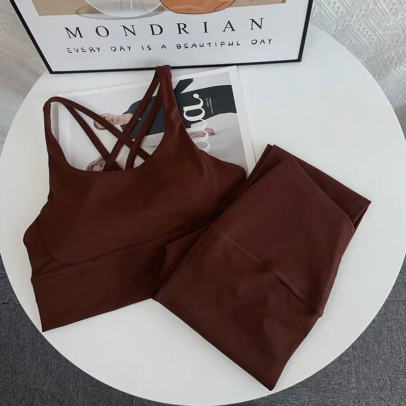 2 Piece Yoga Set Breathable Fitness Suit