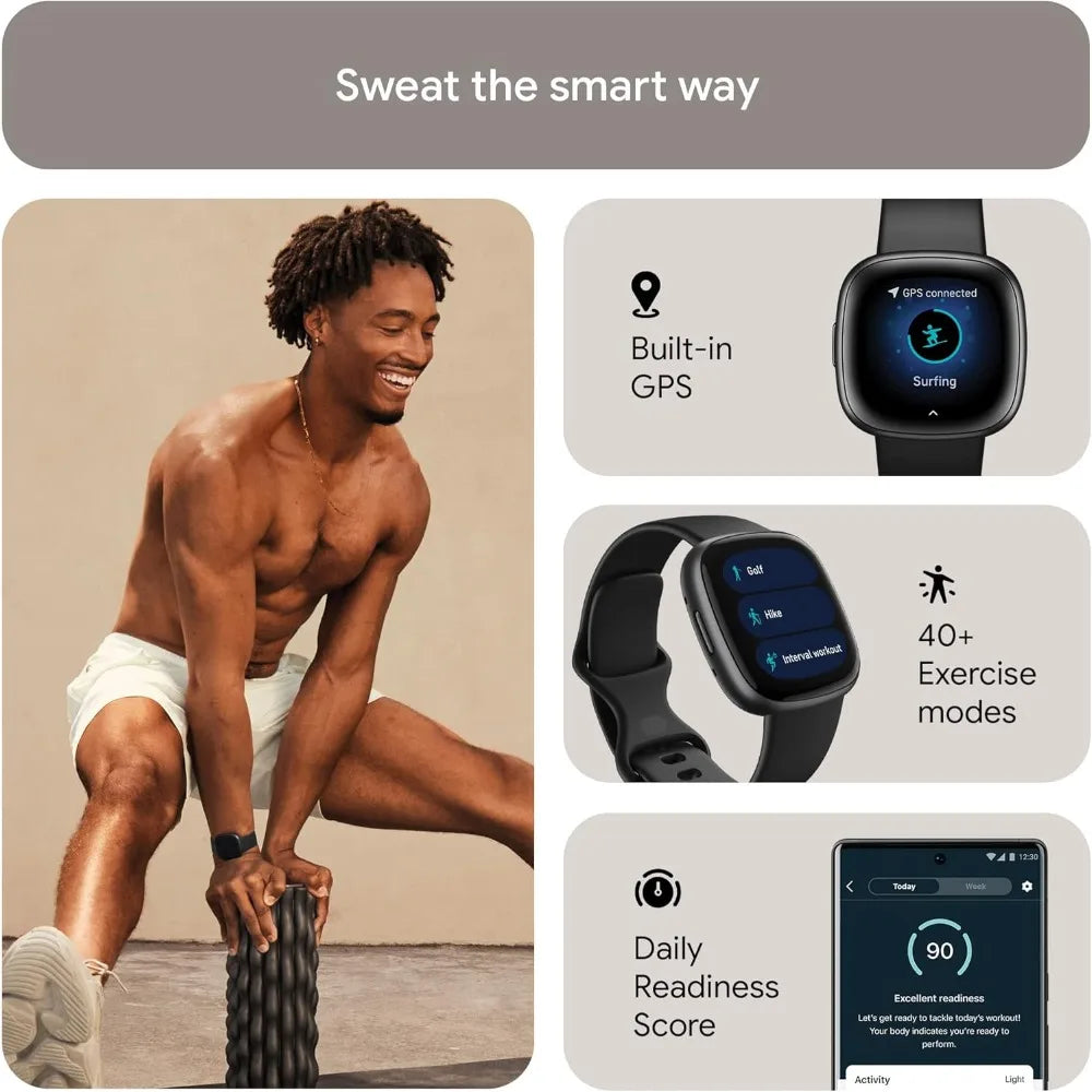 Smartwatch, GPS, 40+ Exercise Modes, Sleep Tracking, Heart Rate