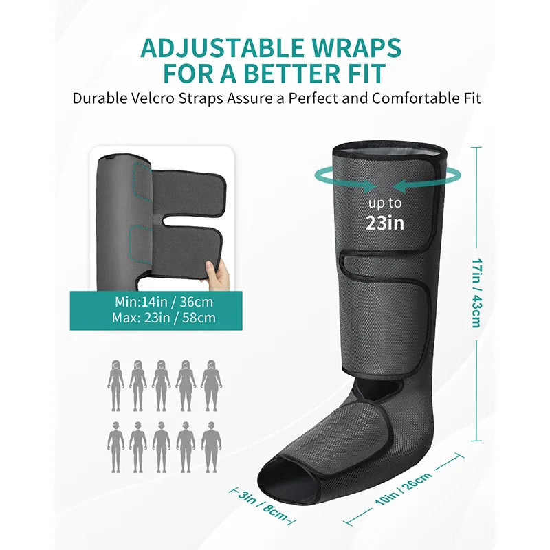 Air Compression Calf Wrap For Blood Circulation, Lymphatic Drainage