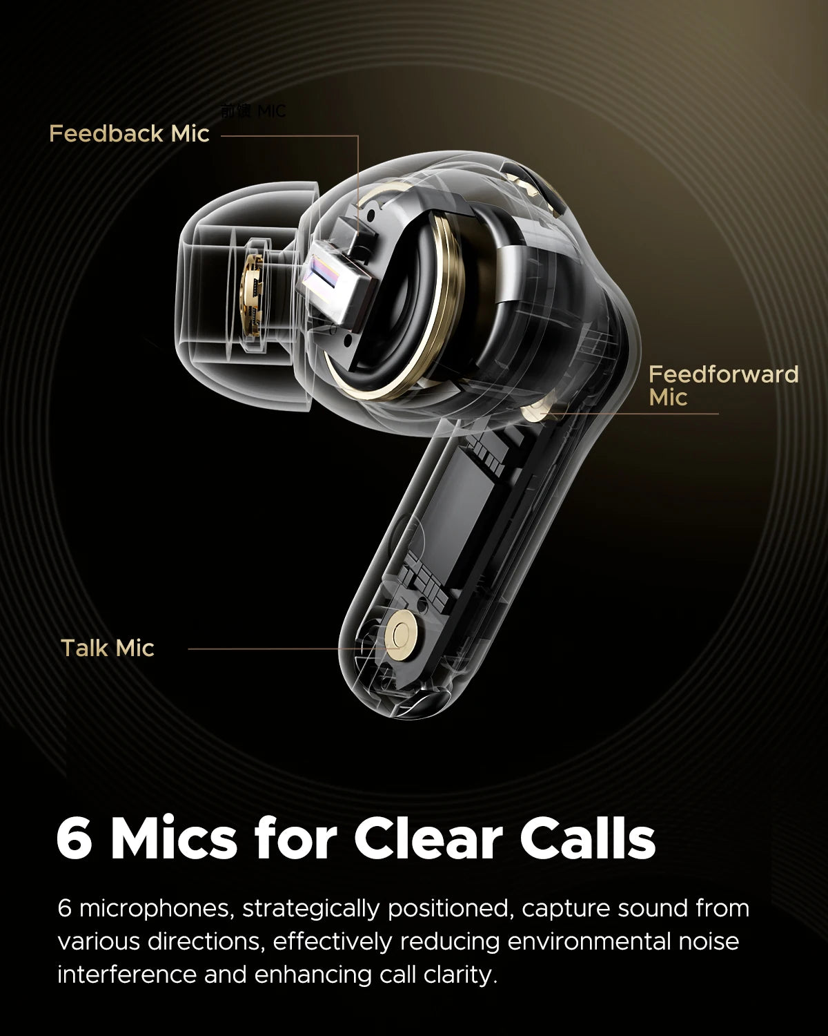 Wireless Earphones Adaptive ANC Bluetooth Noise Cancelling