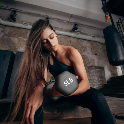 Dumbbell Set With Stand, Neoprene Coated Weights
