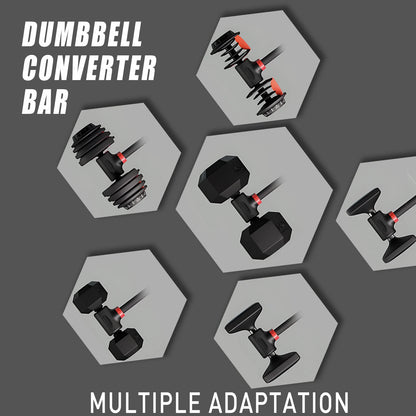 Adjustable Dumbbell Converter to Barbell Set and Kettlebell