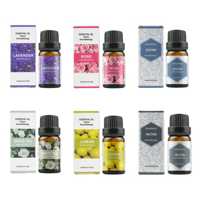 500ML Aromatherapy Oil Diffuser, 6 Bottle Essential Oil Set