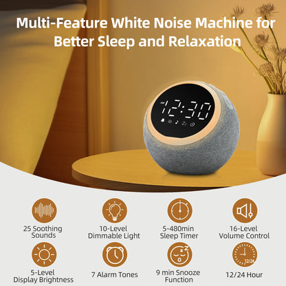 White Noise Sound Machine Alarm Clock