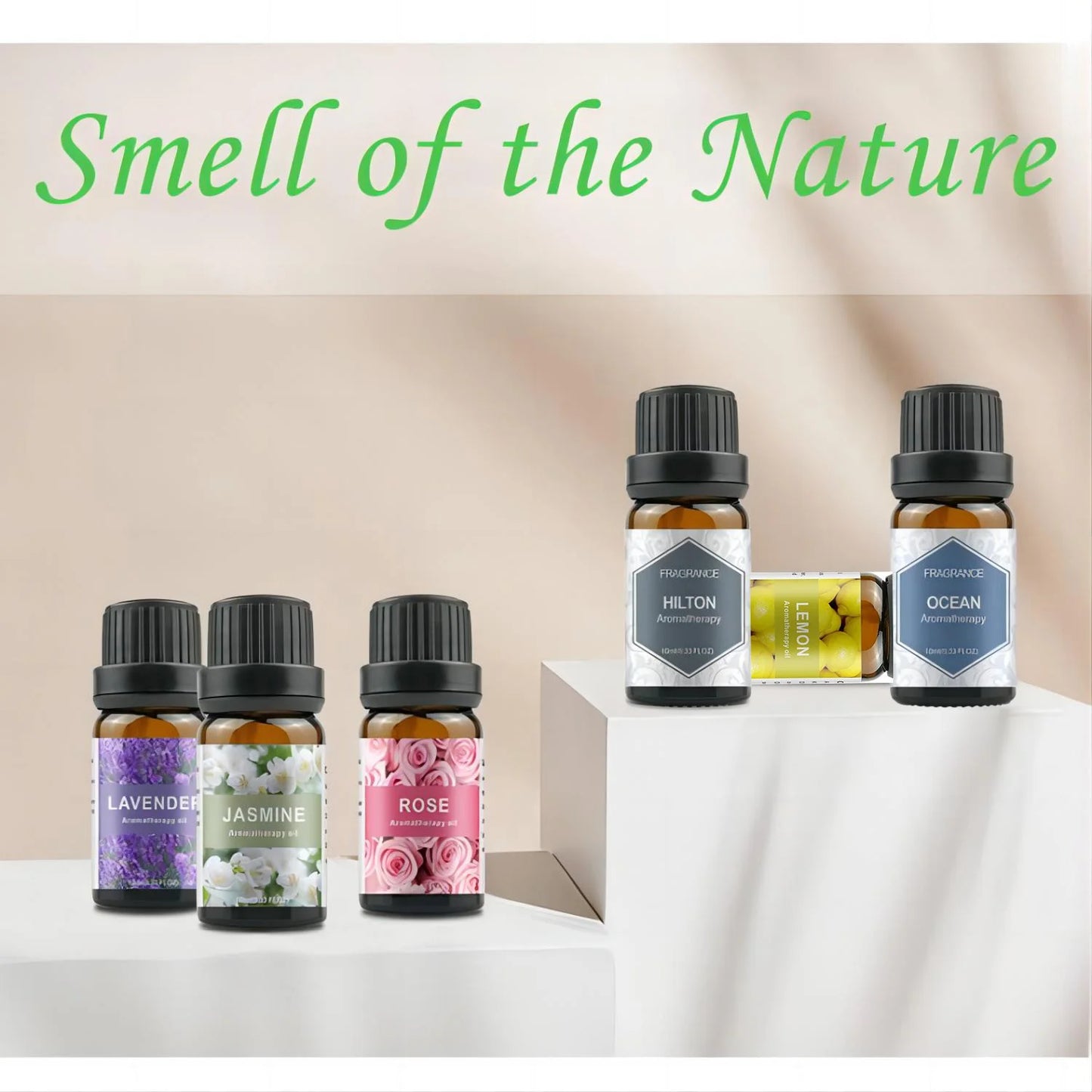 500ML Aromatherapy Oil Diffuser, 6 Bottle Essential Oil Set