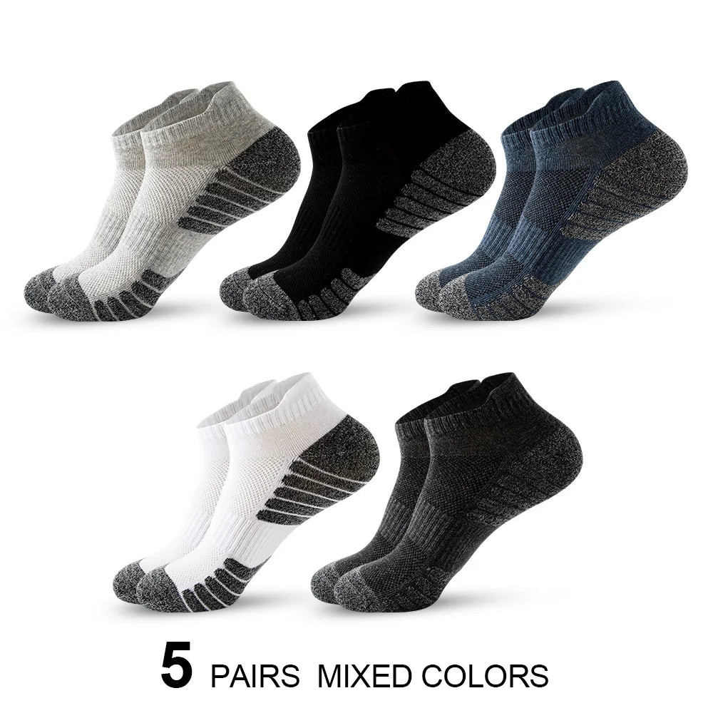 5 Pair Men's Anti Odor Moisture Wicking Socks