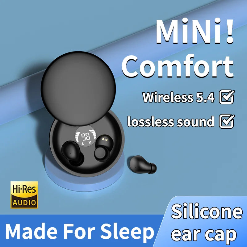 Bluetooth 5.4 Wireless Earphones Small Earbuds Sleeping/Sports