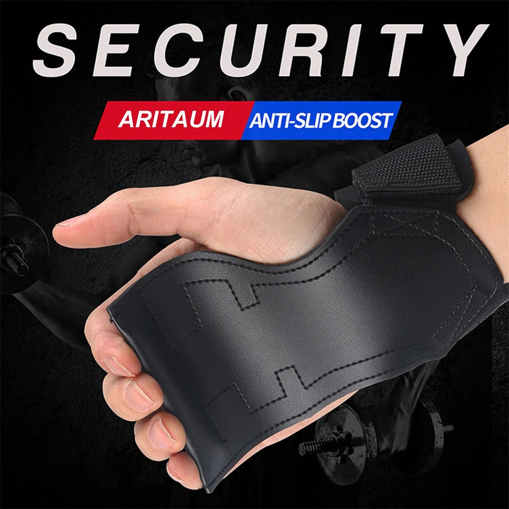 Weight Lifting Wrist Strap, Double Layer Leather Adjustable
