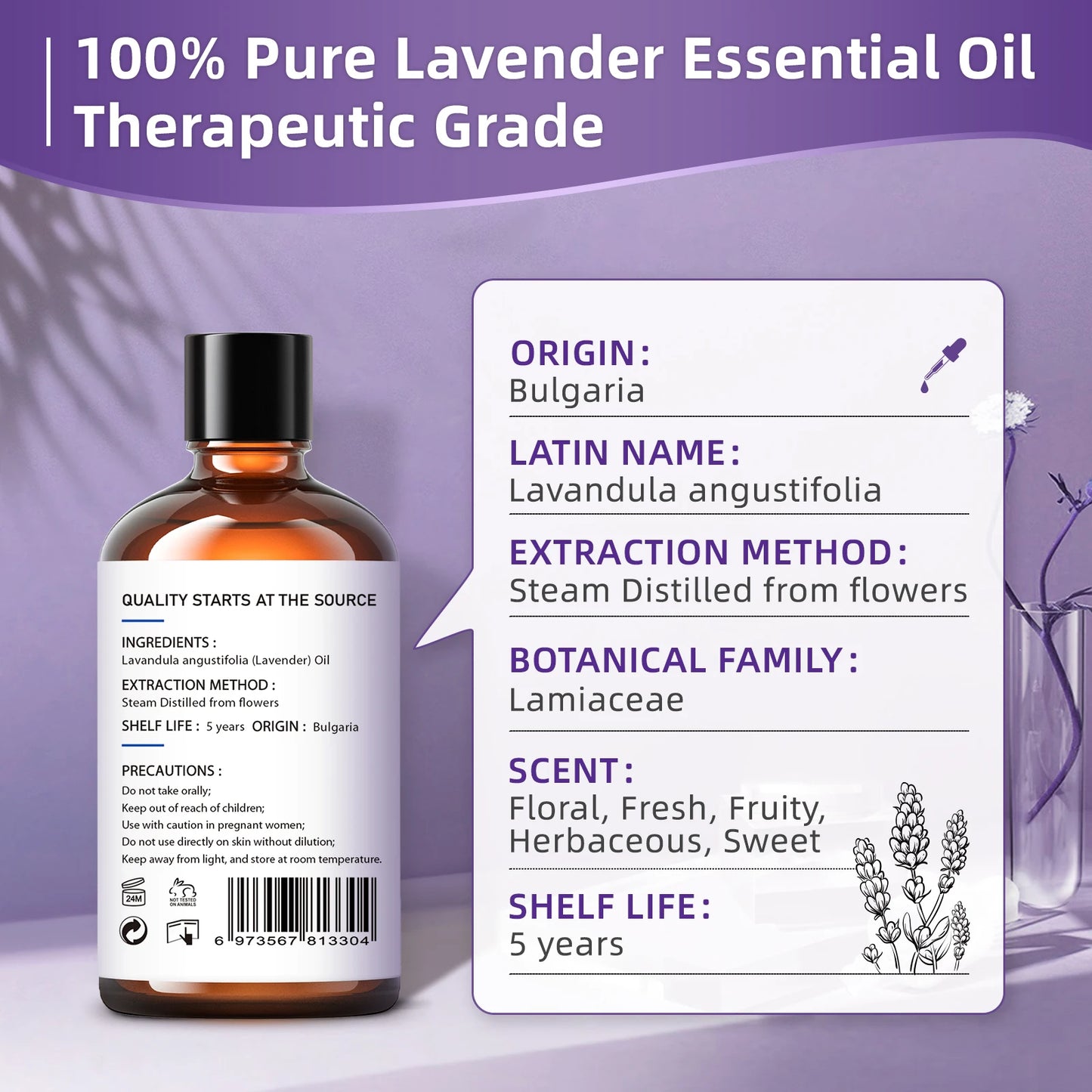 True Lavender Essential Oils For Diffuser Humidifier