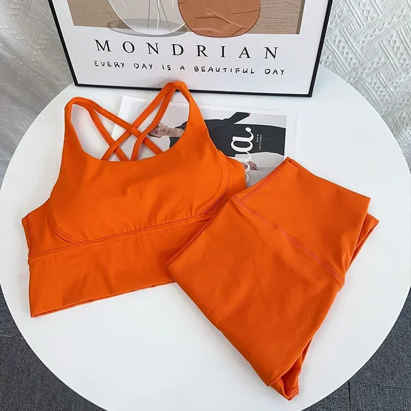 2 Piece Yoga Set Breathable Fitness Suit