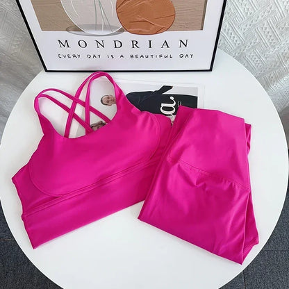 2 Piece Yoga Set Breathable Fitness Suit