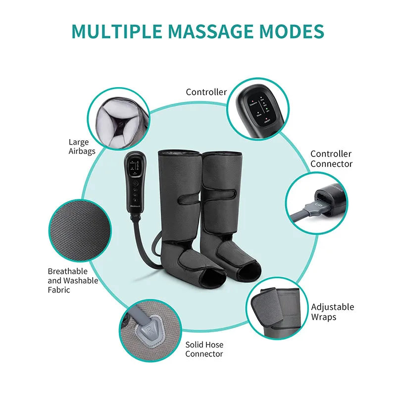 Air Compression Calf Wrap For Blood Circulation, Lymphatic Drainage