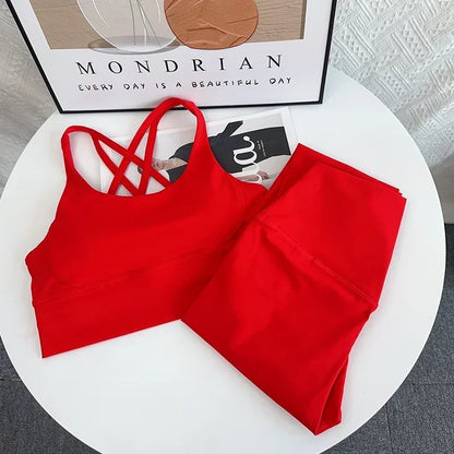 2 Piece Yoga Set Breathable Fitness Suit