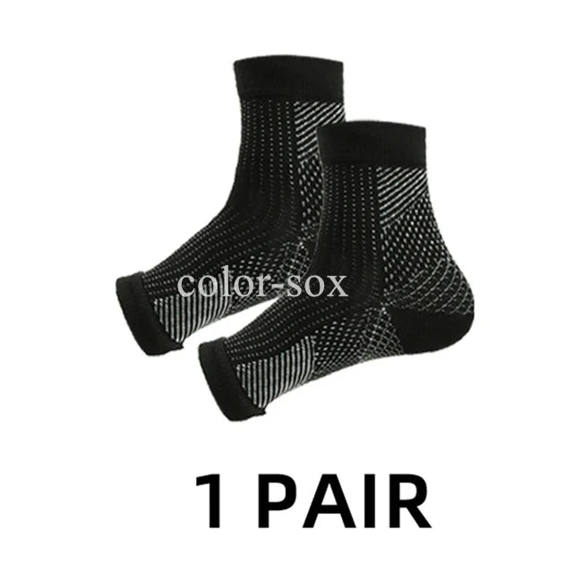 2 Pair Compression Socks Ankle Support, Plantar Fasciitis Relief