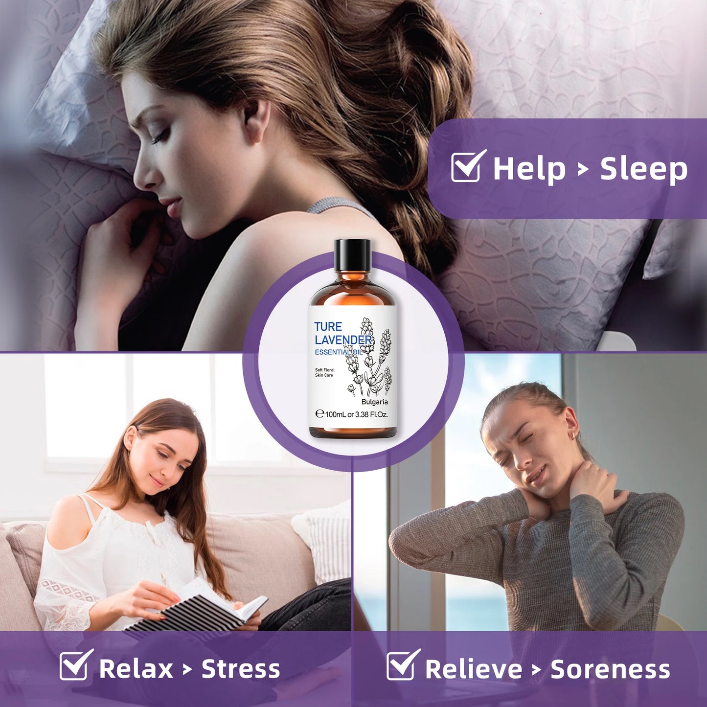 True Lavender Essential Oils For Diffuser Humidifier
