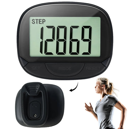 Clip-On Electronic Pedometer Digital Display
