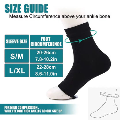 2 Pair Compression Socks Ankle Support, Plantar Fasciitis Relief